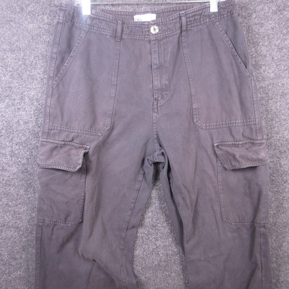 Zara Pants Mens 33x30 Gray Cargo Relaxed Fit Straight Leg Workwear‎ Utility